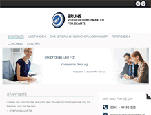 Tablet Screenshot of bruns-versicherungsmakler.de
